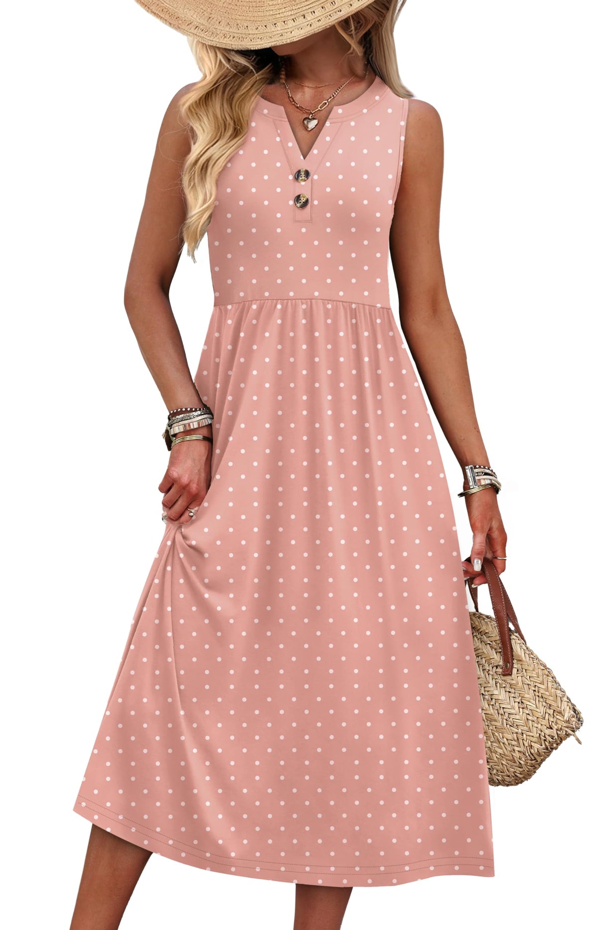 WIHOLL Women's Summer Dresses Maxi Dress Vacation Beach Sundresses 2026 with Pockets