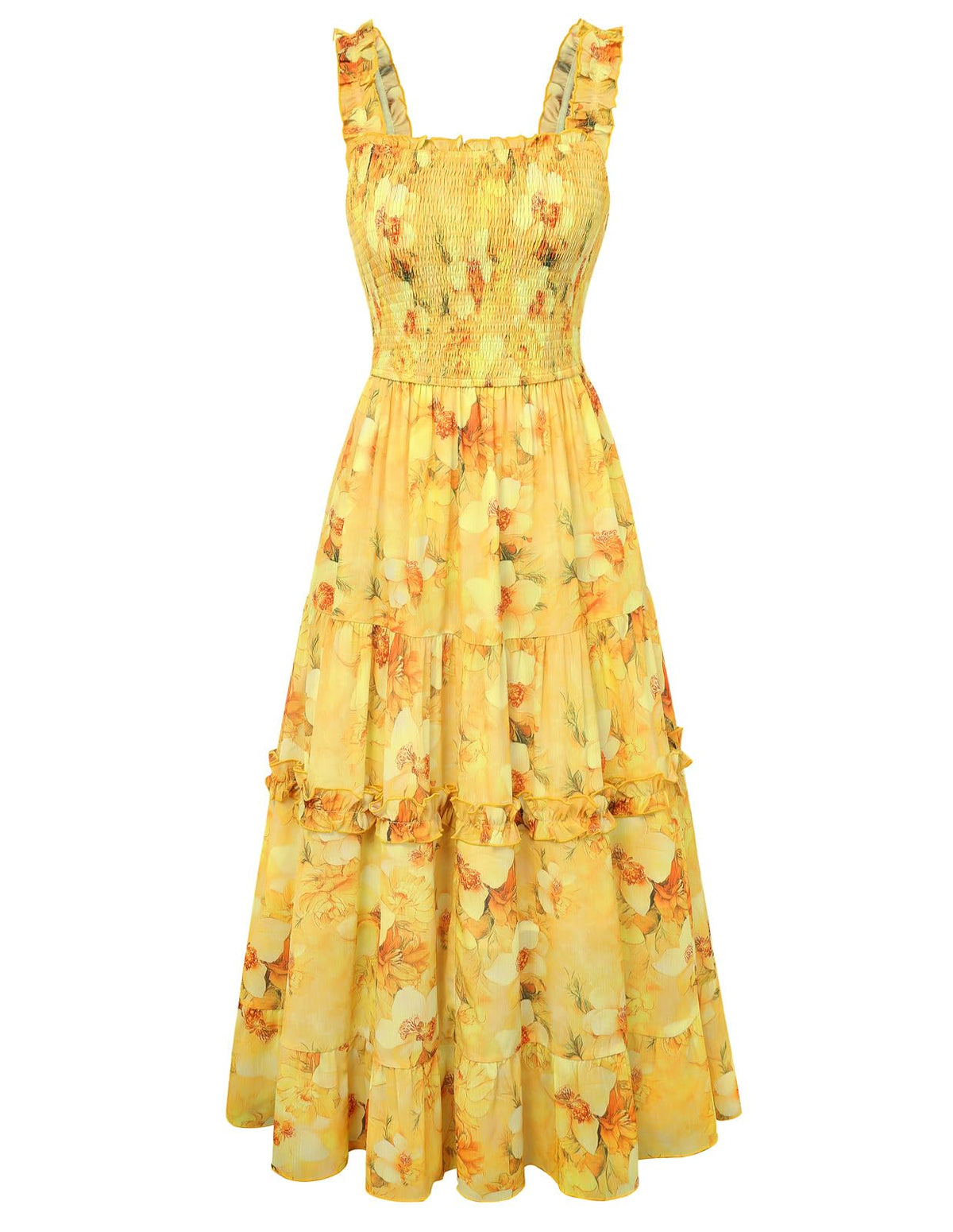 Scarlet Darkness Floral Dress for Women 2026 Summer Dress Flowy Sundress