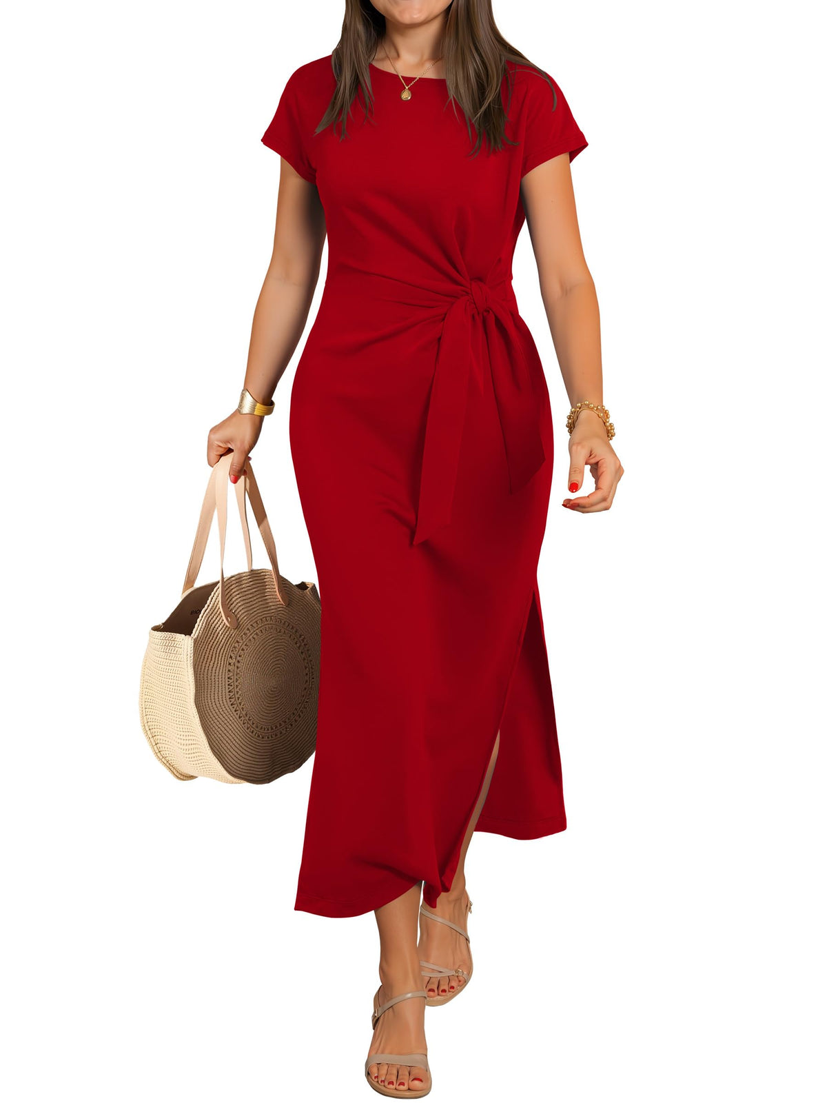 ANRABESS Womens Summer Wrinkle-Free Maxi Dress