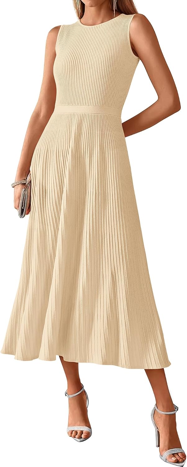 BTFBM Women Midi Bodycon Tank Dress