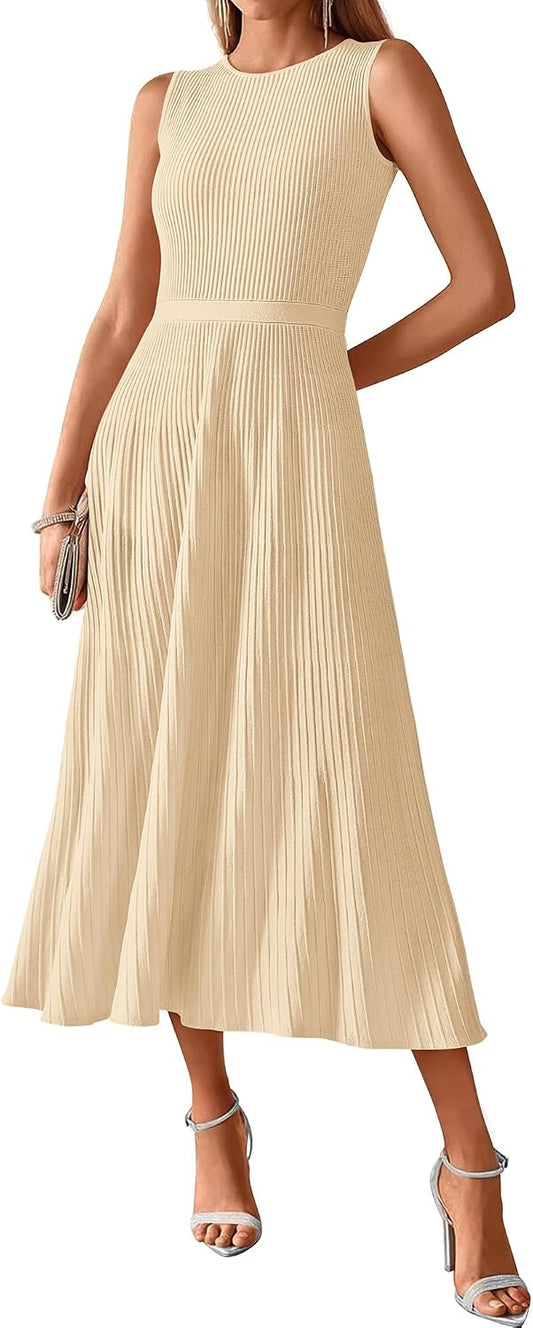 BTFBM Women Midi Bodycon Tank Dress