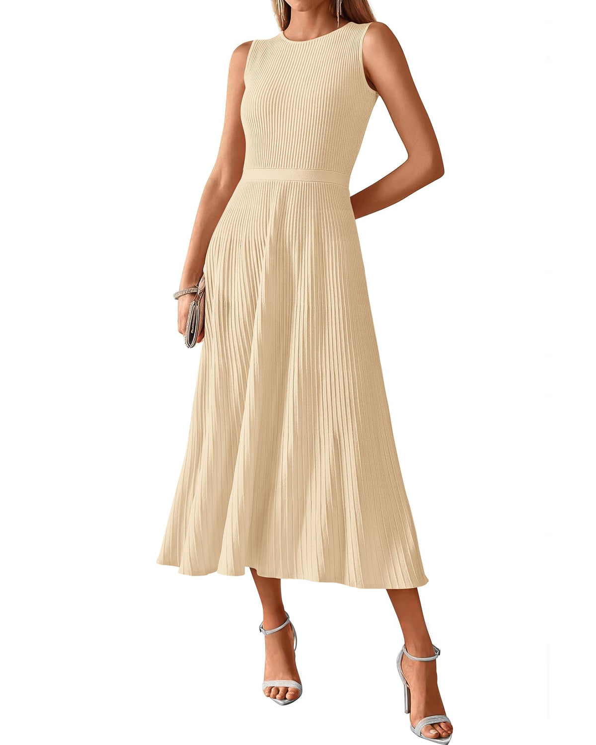BTFBM Women Midi Bodycon Tank Dress