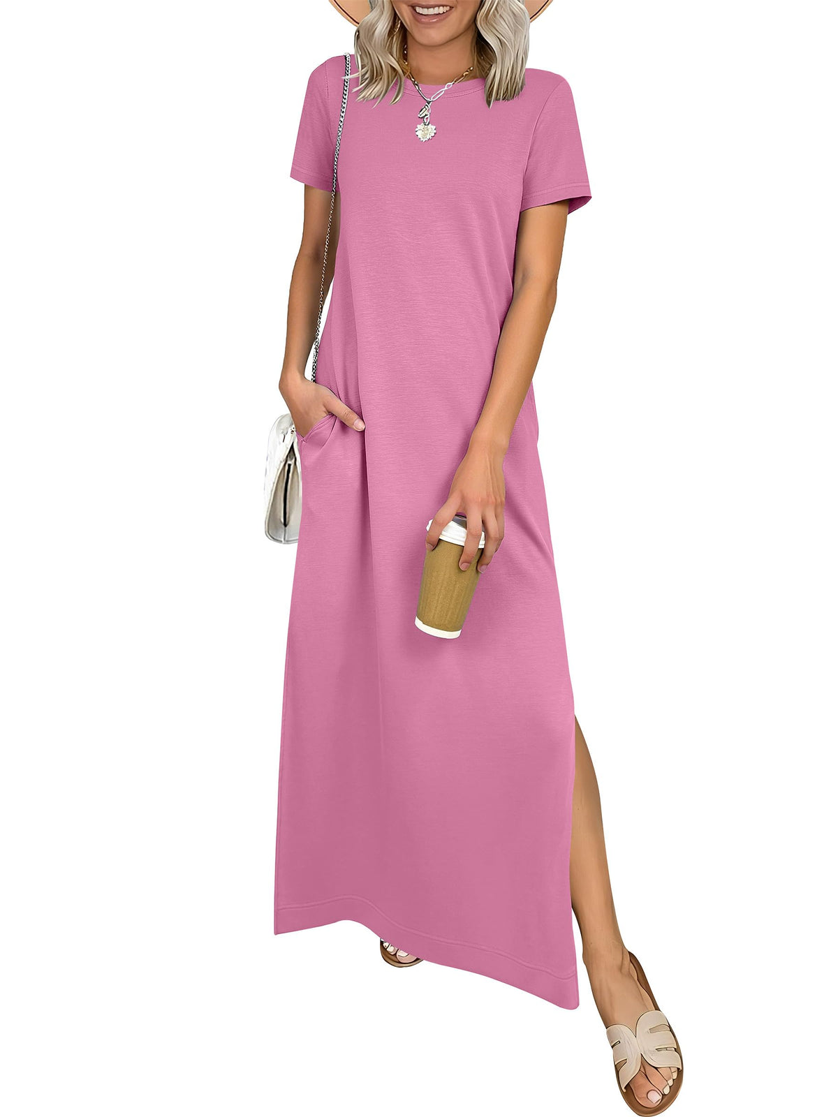 ANRABESS Womens Summer Maxi Dresses Wrinkle Free with Pockets