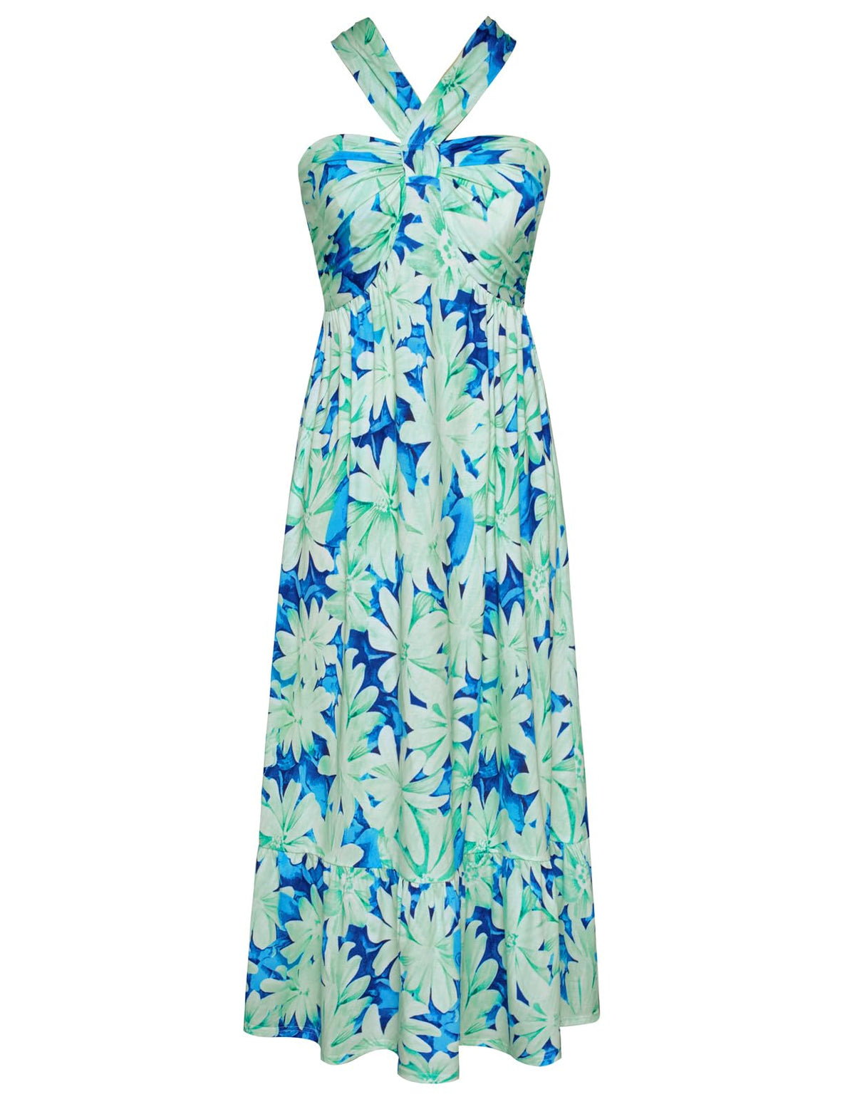 GRACE KARIN Womens Summer Floral Halter Boho Maxi Dresses