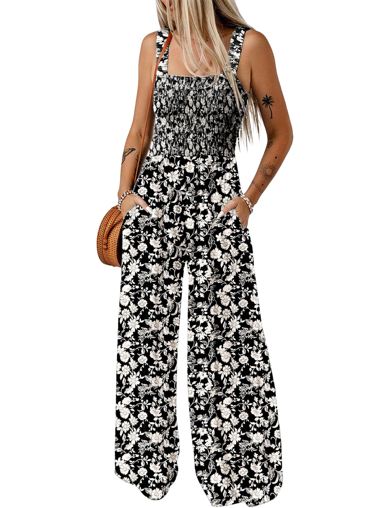 Dokotoo Women's Loose Overalls Jumpsuits One Piece Sleeveless Rompers