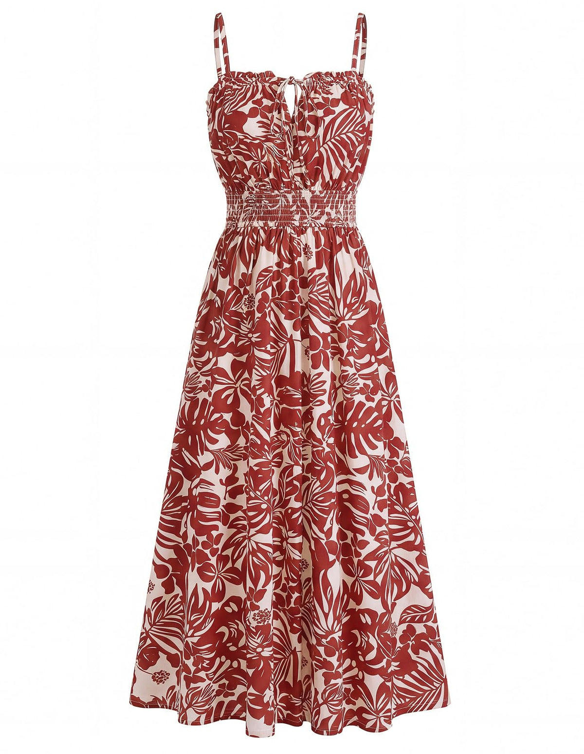 GRACE KARIN 2026 Women's Hawaiian Midi Sundress Summer Vacation Spaghetti Floral Clothes Boho Casual Dresses with Pockets