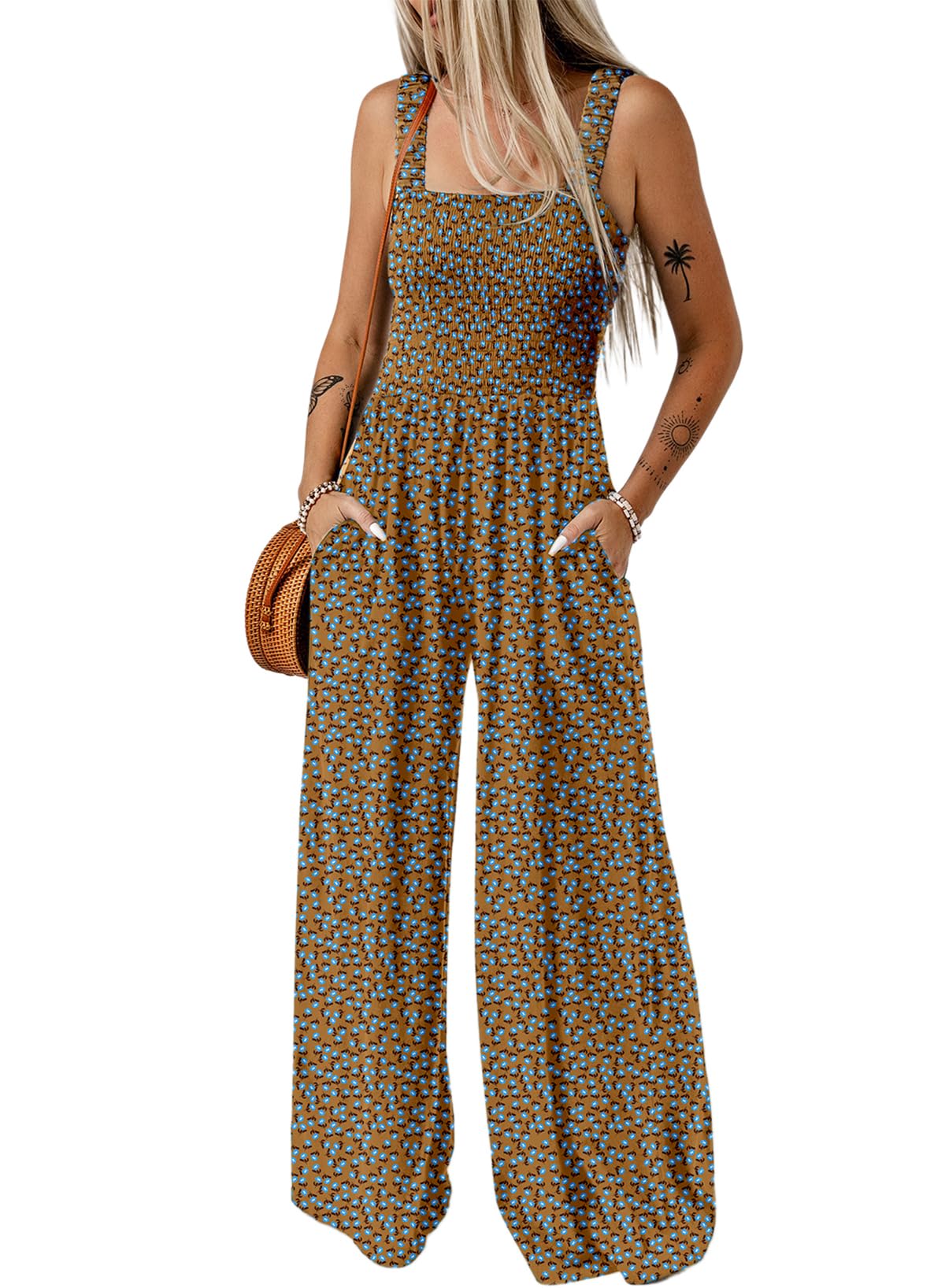 Dokotoo Women's Loose Overalls Jumpsuits One Piece Sleeveless Rompers