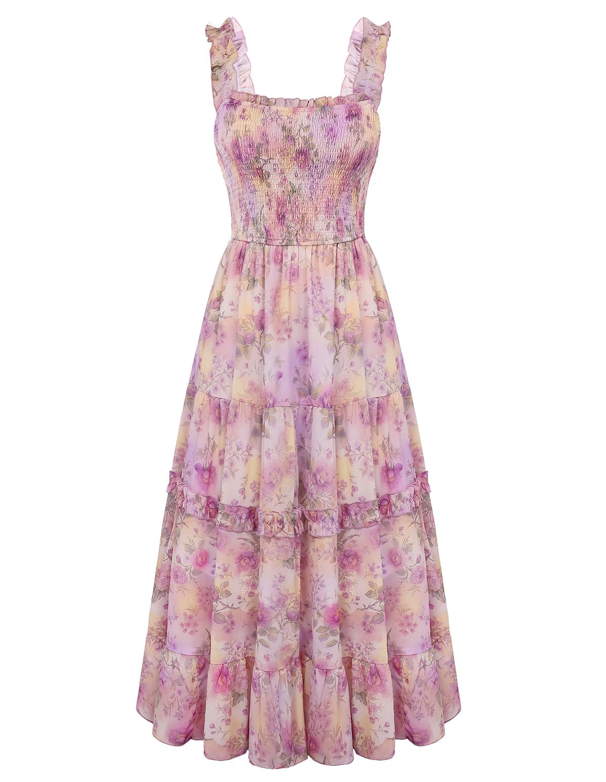 Scarlet Darkness Floral Dress for Women 2026 Summer Dress Flowy Sundress