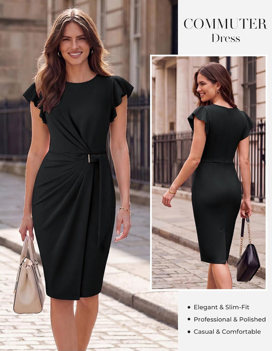 GRACE KARIN Women's Business Casual Midi Dress Church Work Bodycon Dresses
