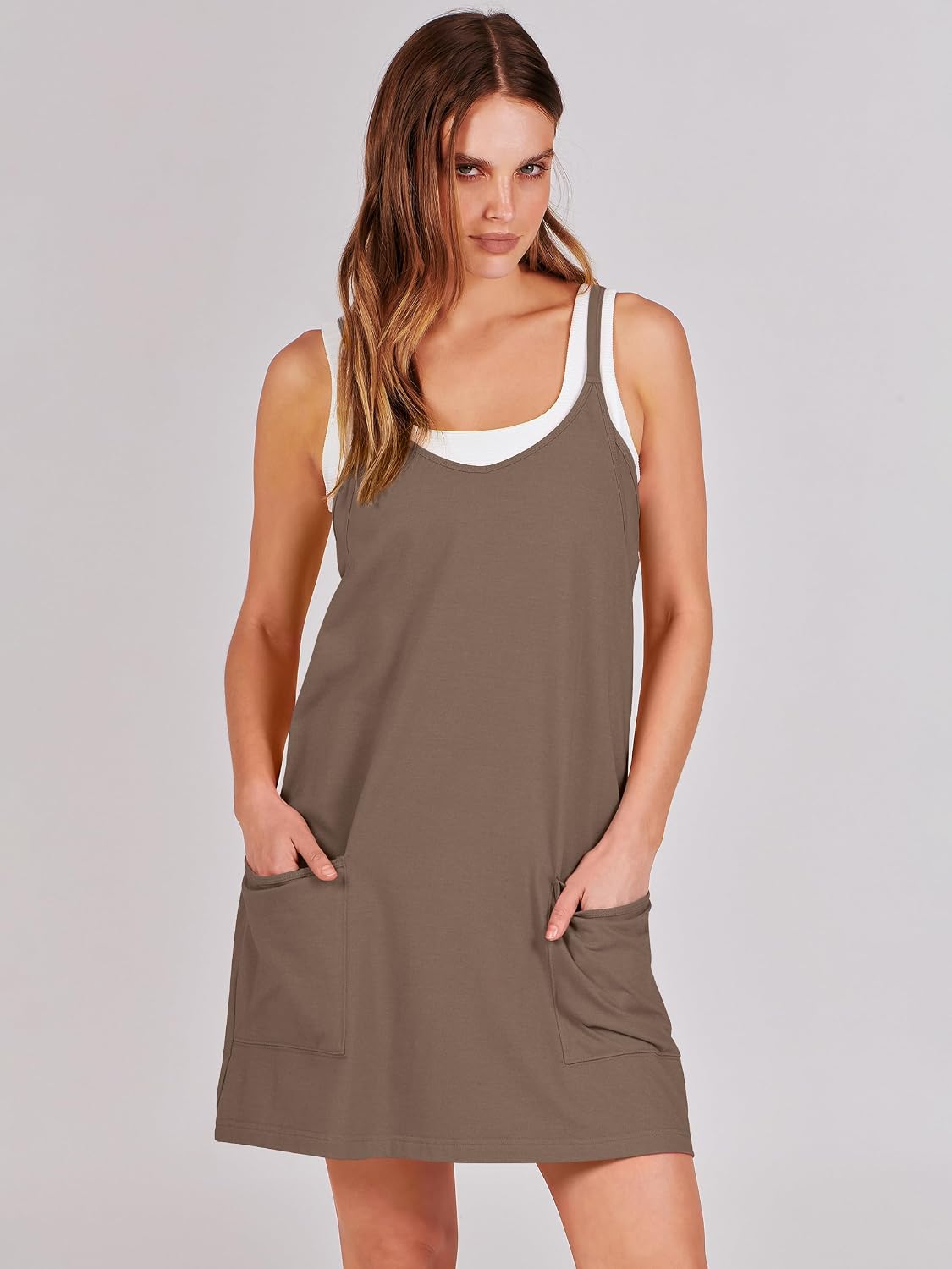 ANRABESS Women Athletic Dress Summer Tennis Workout Built in Shorts