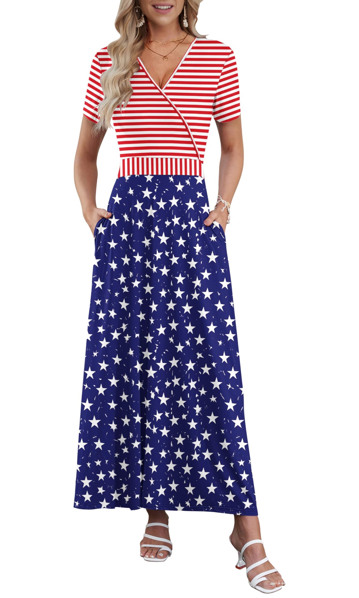 AUSELILY Maxi Dresses for Women Ankle Length Floral Beach Long Flowy Dress