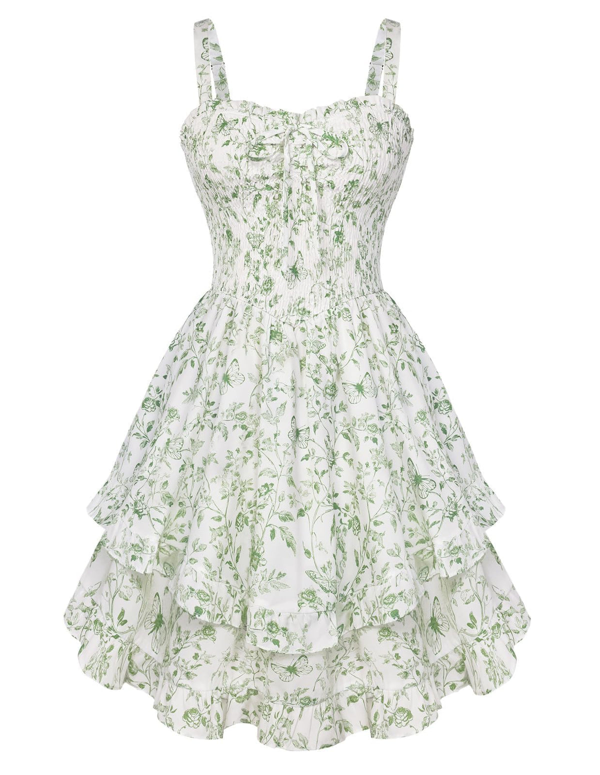 Scarlet Darkness Smocked Floral Sundresses Women Teens Summer Spring Dress