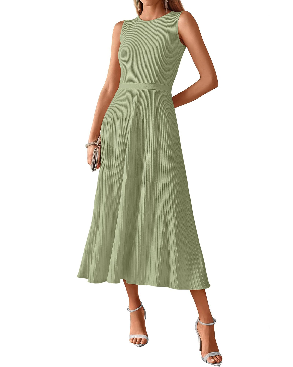 BTFBM Women Midi Bodycon Tank Dress