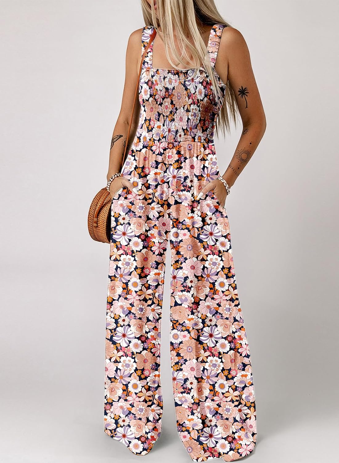 Dokotoo Women's Loose Overalls Jumpsuits One Piece Sleeveless Rompers