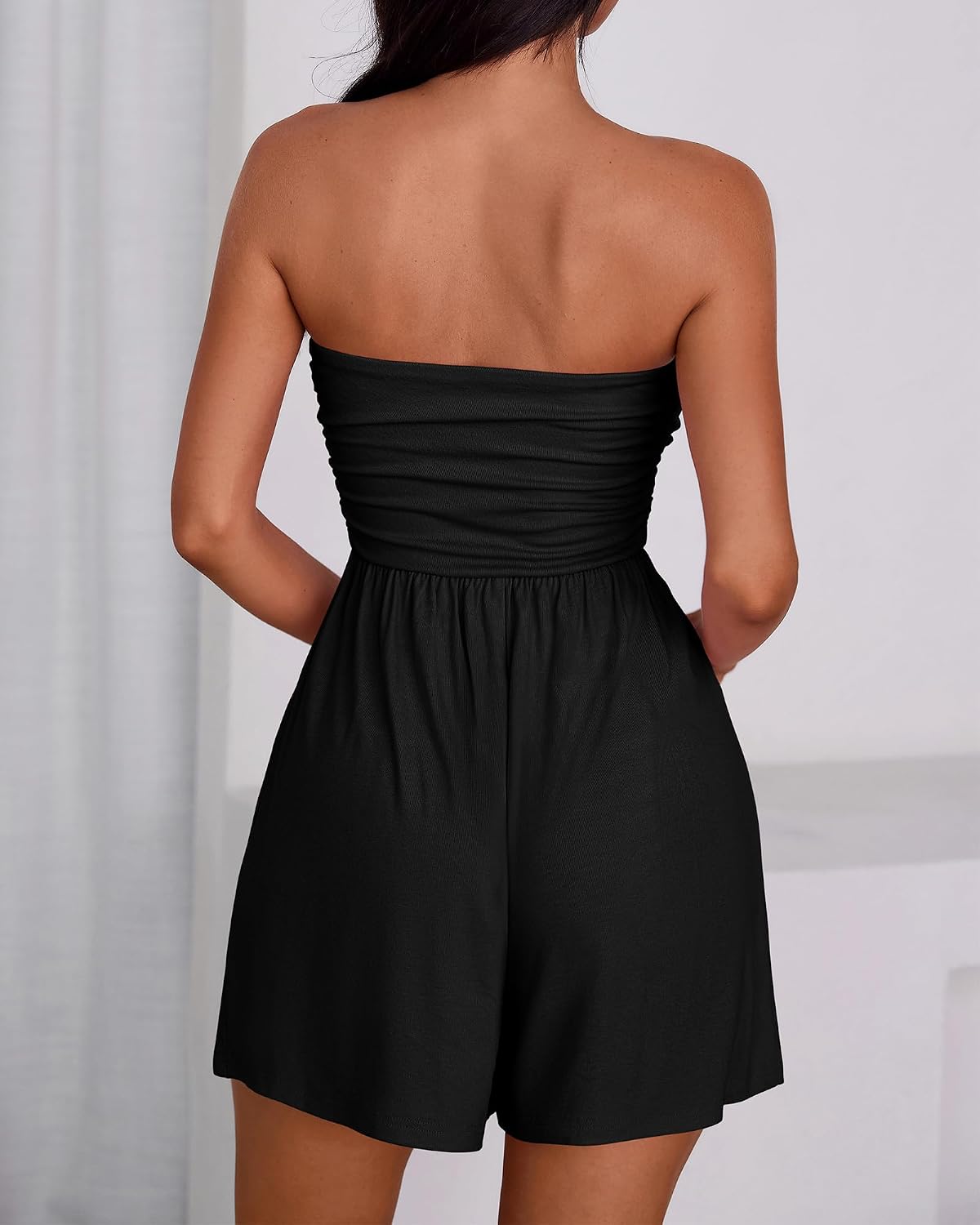 BTFBM Strapless Boho Womens Romper 2026 Summer
