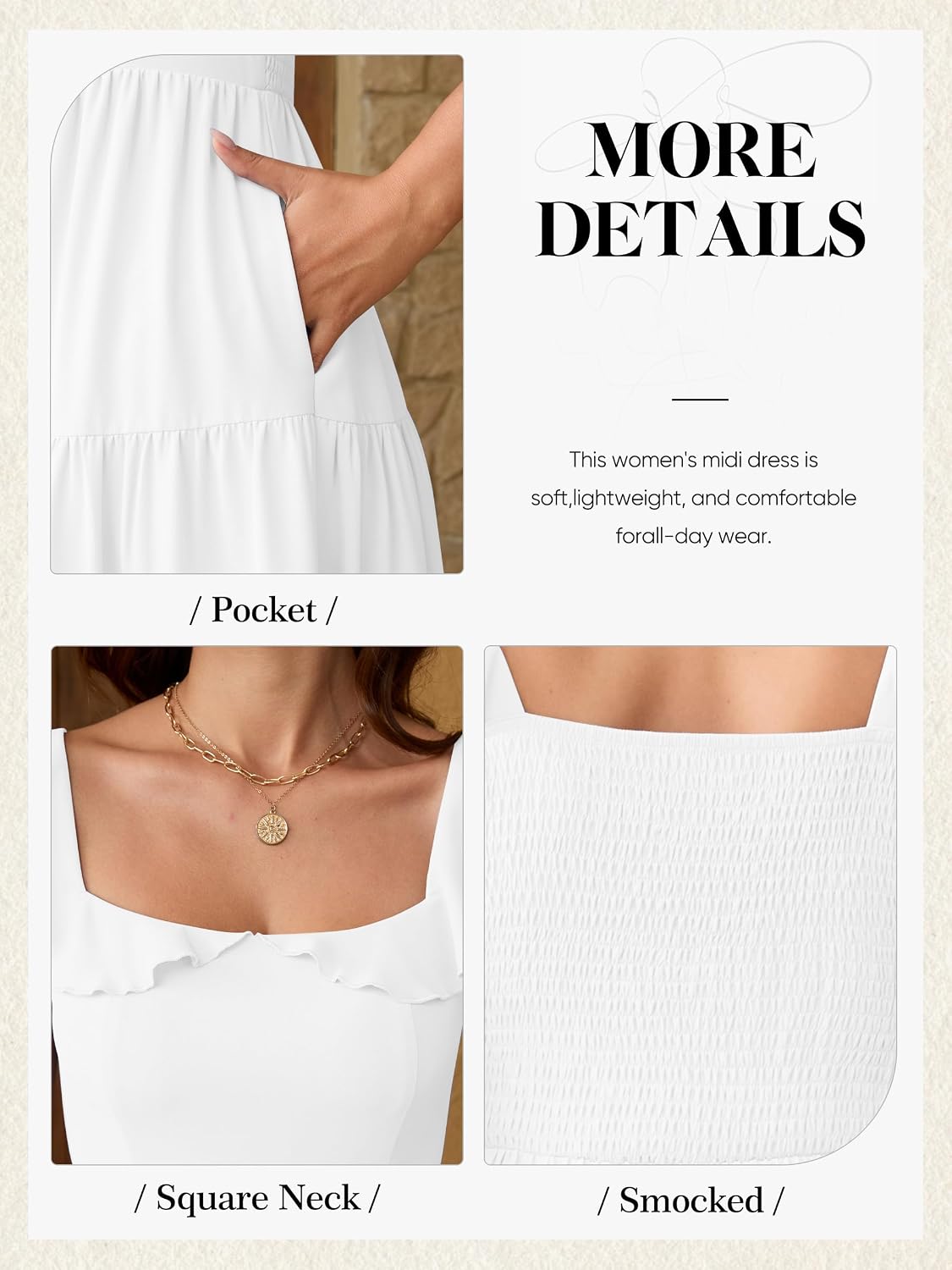 Womens Summer Sleeveless Maxi Dress Square Neck