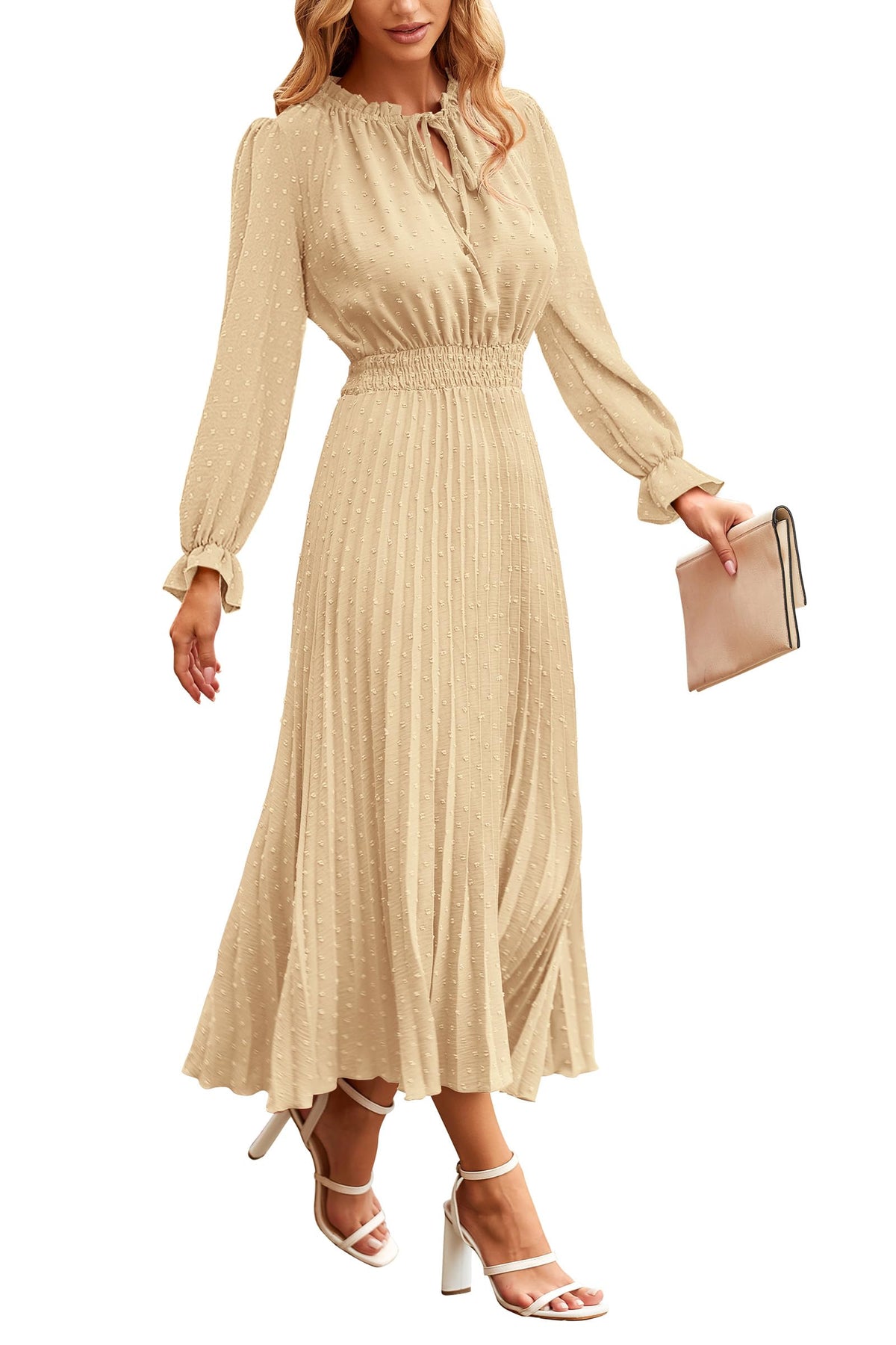 PRETTYGARDEN Women's Fall Midi Wedding Guest Dress