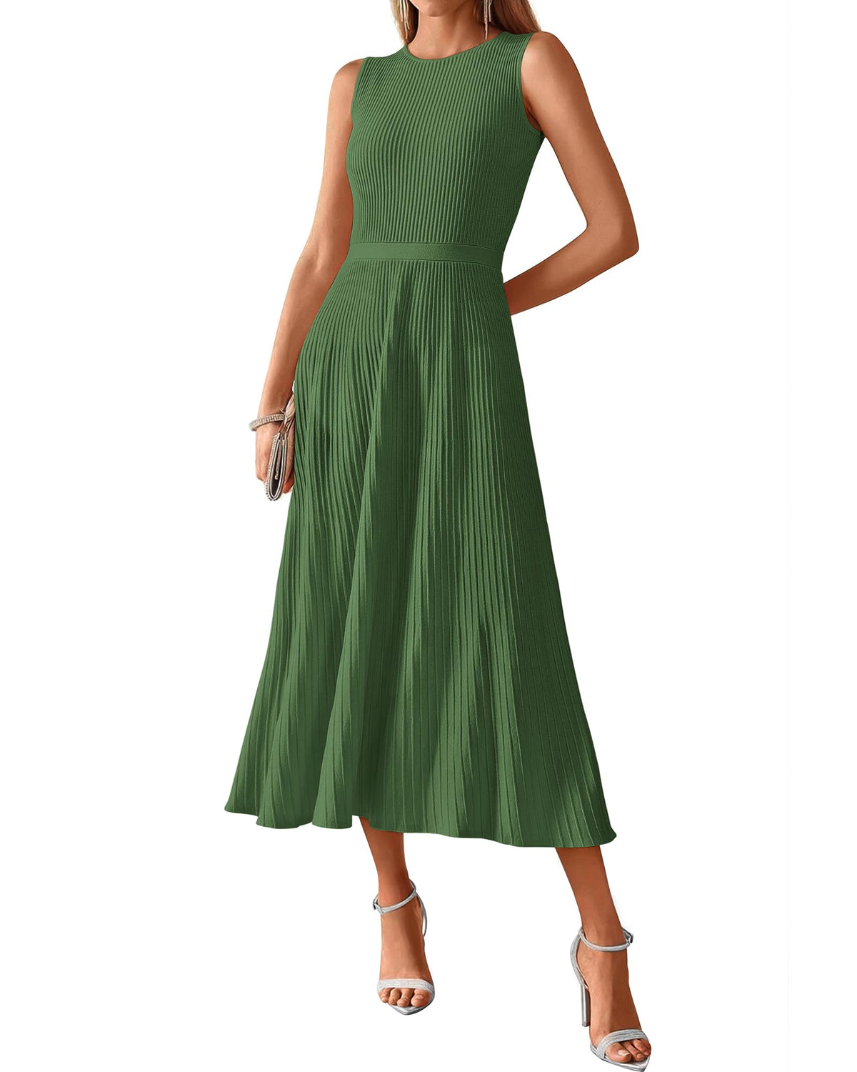 BTFBM Women Midi Bodycon Tank Dress