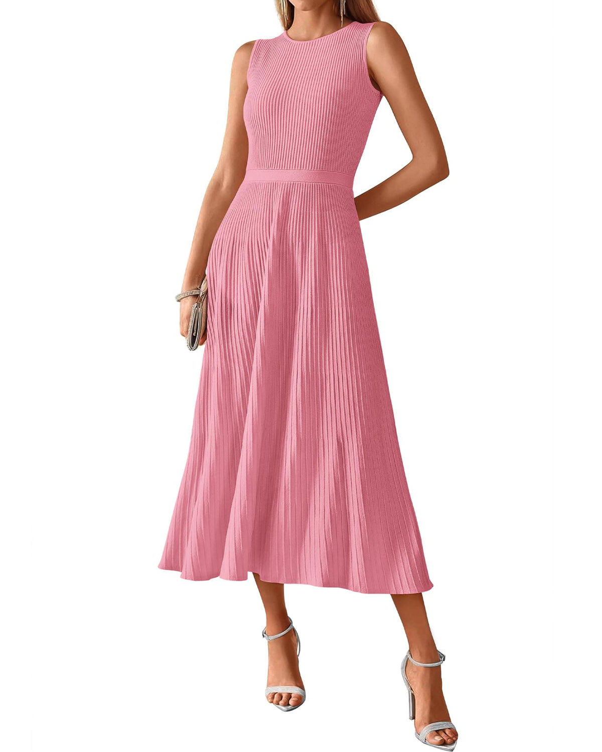BTFBM Women Midi Bodycon Tank Dress