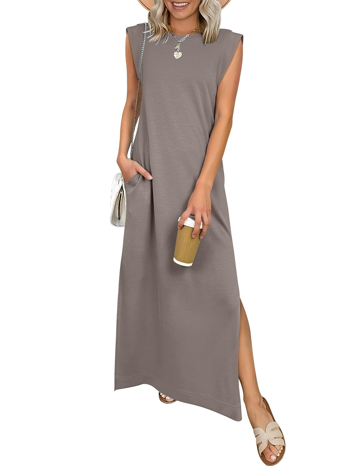 ANRABESS Womens Summer Maxi Dresses Wrinkle Free Sundress with Pockets