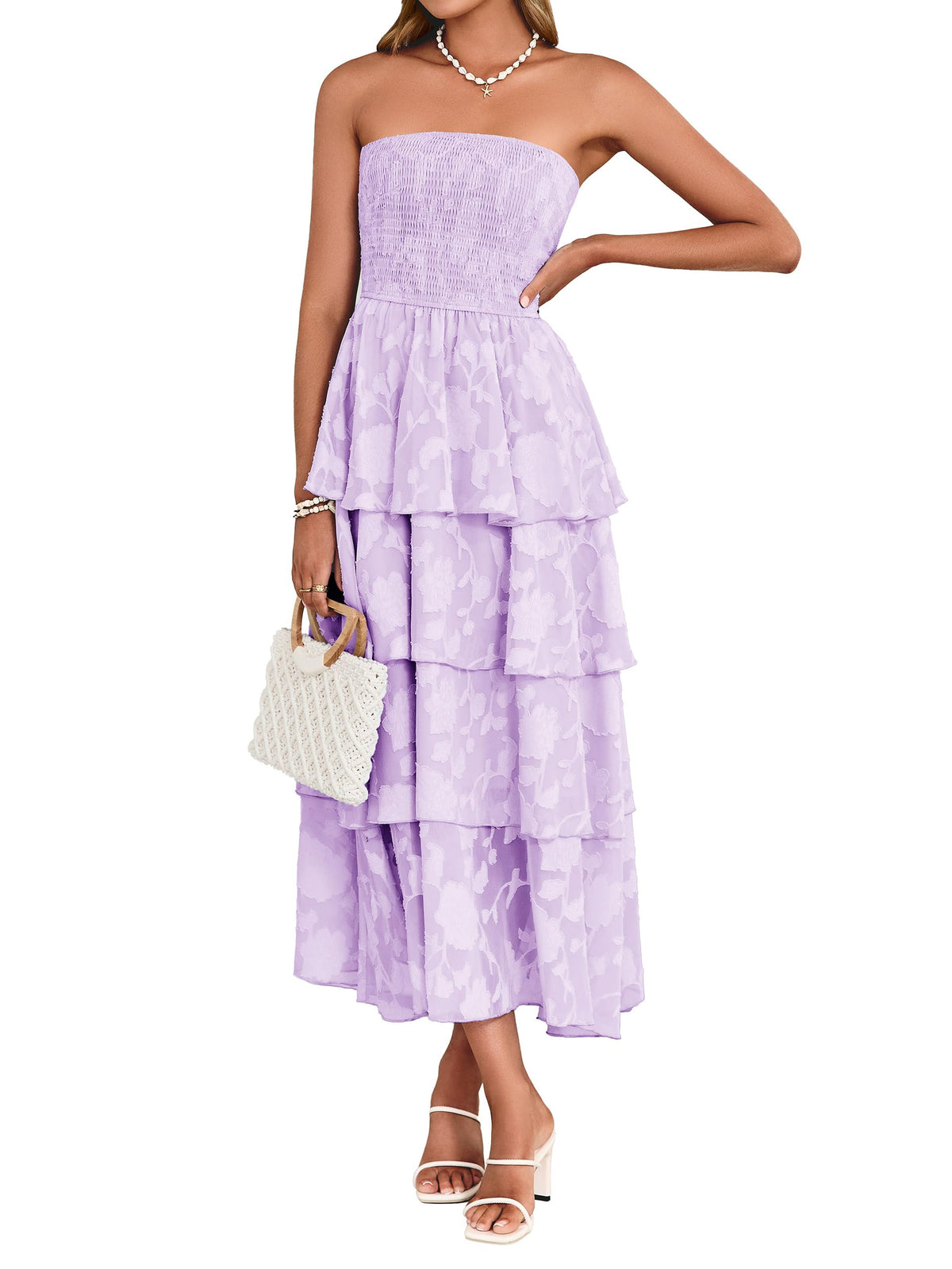 Simplee Womens Maxi Boho Floral Strpless Wedding Guest Beach Long Dress
