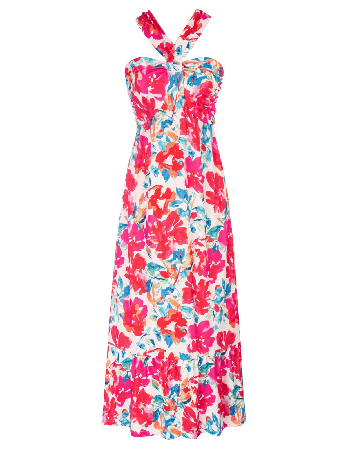 GRACE KARIN Womens Summer Floral Halter Boho Maxi Dresses