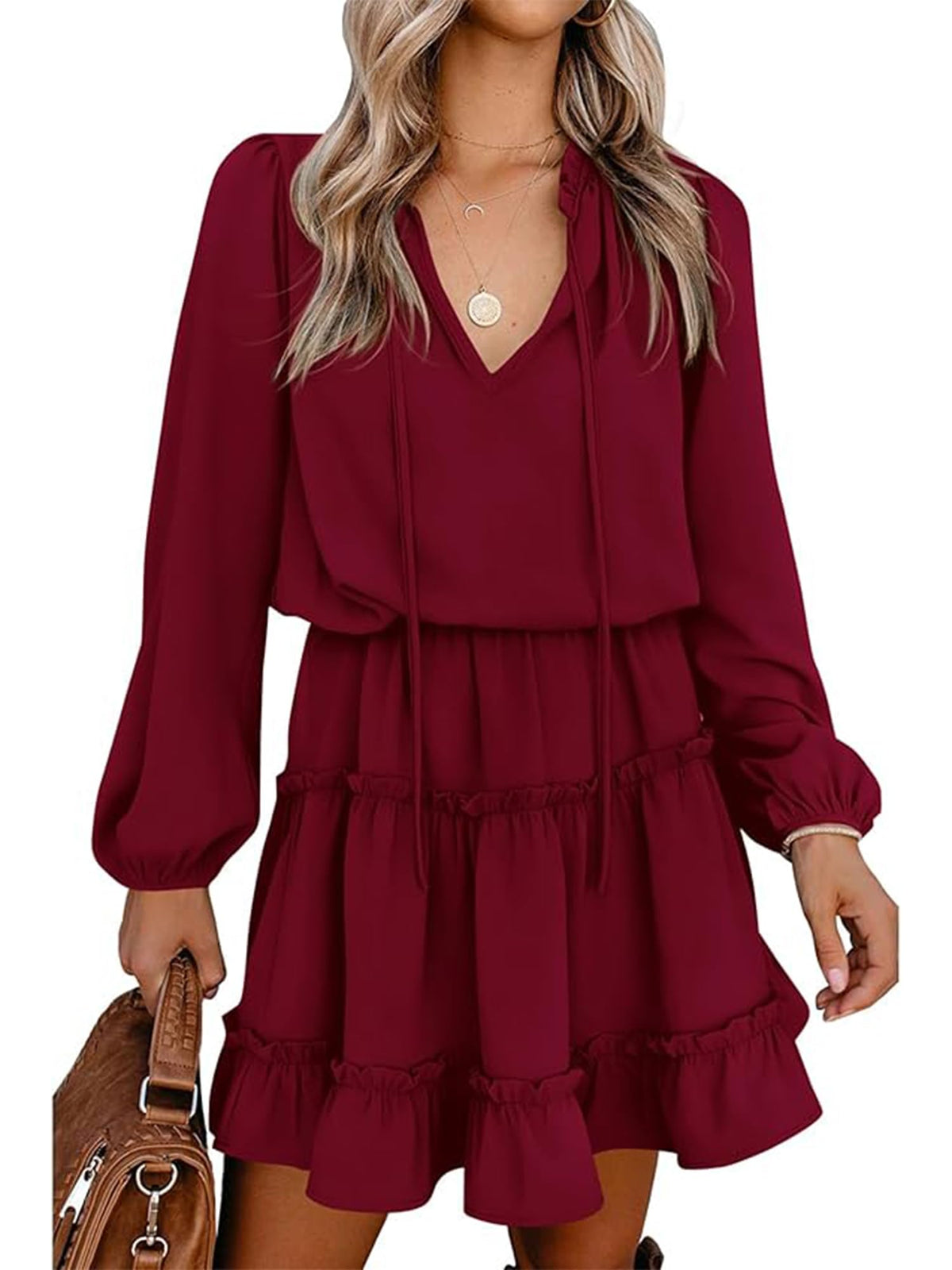 BTFBM Long Sleeve Dress for Women Fall 2026