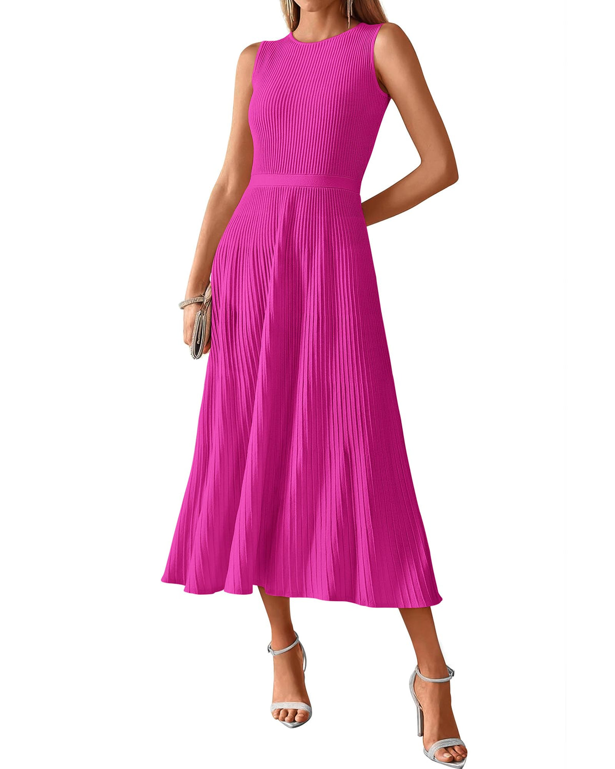 BTFBM Women Midi Bodycon Tank Dress