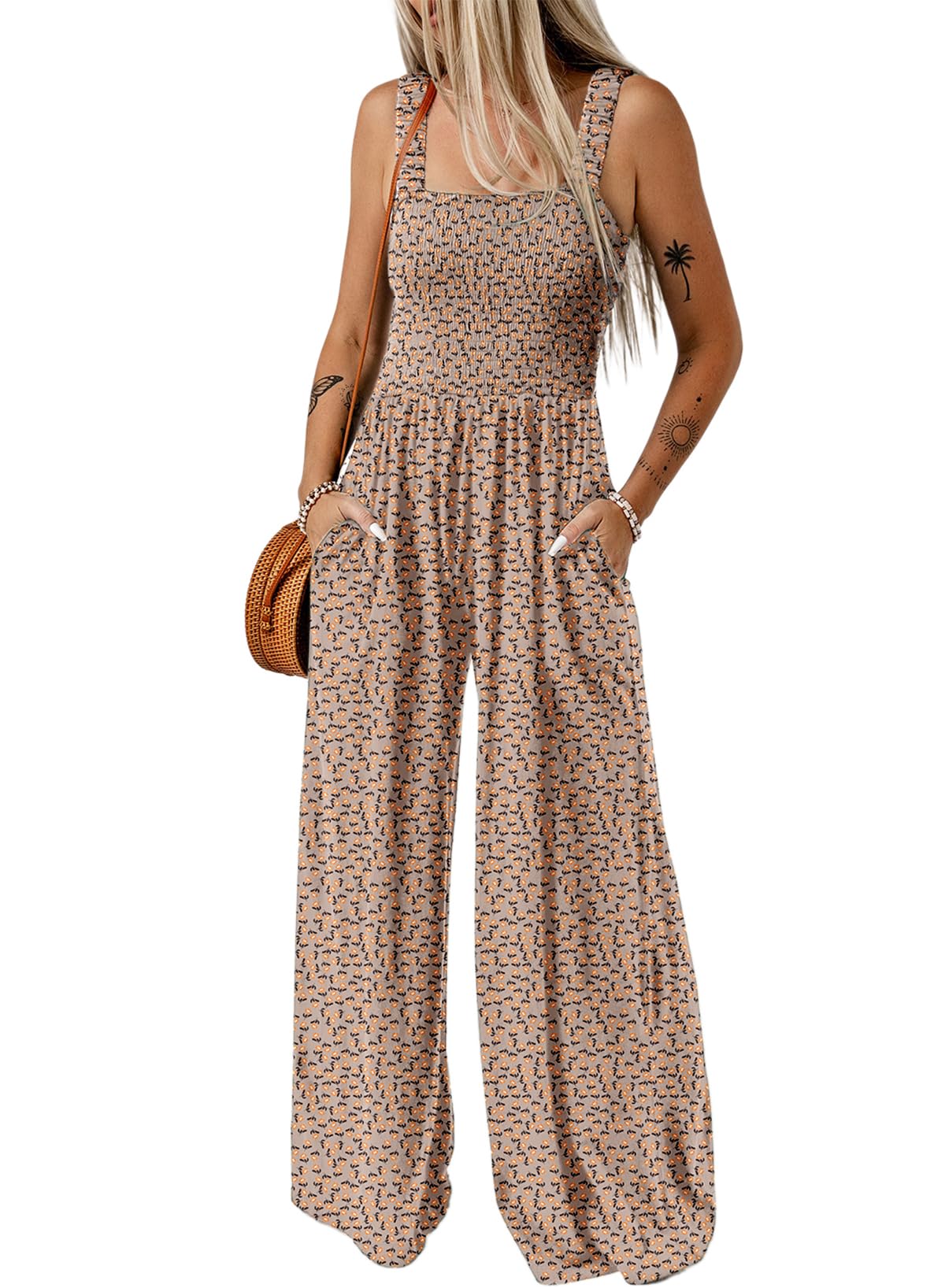 Dokotoo Women's Loose Overalls Jumpsuits One Piece Sleeveless Rompers