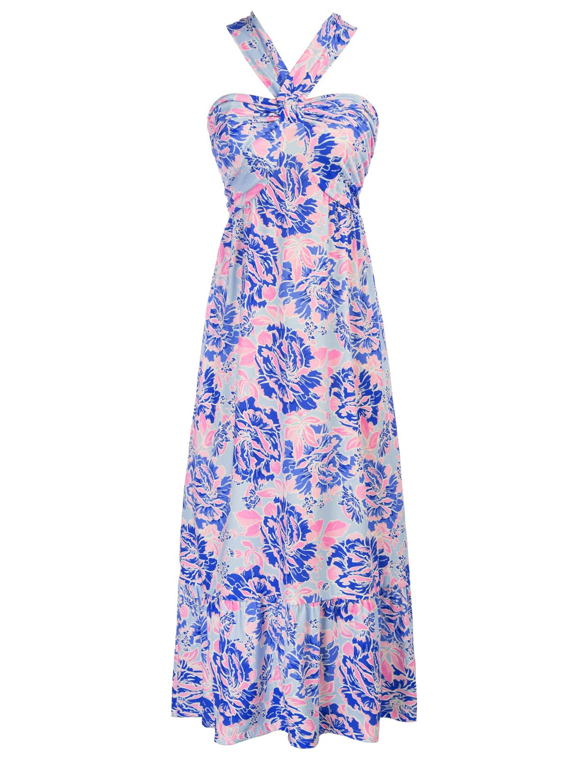 GRACE KARIN Womens Summer Floral Halter Boho Maxi Dresses