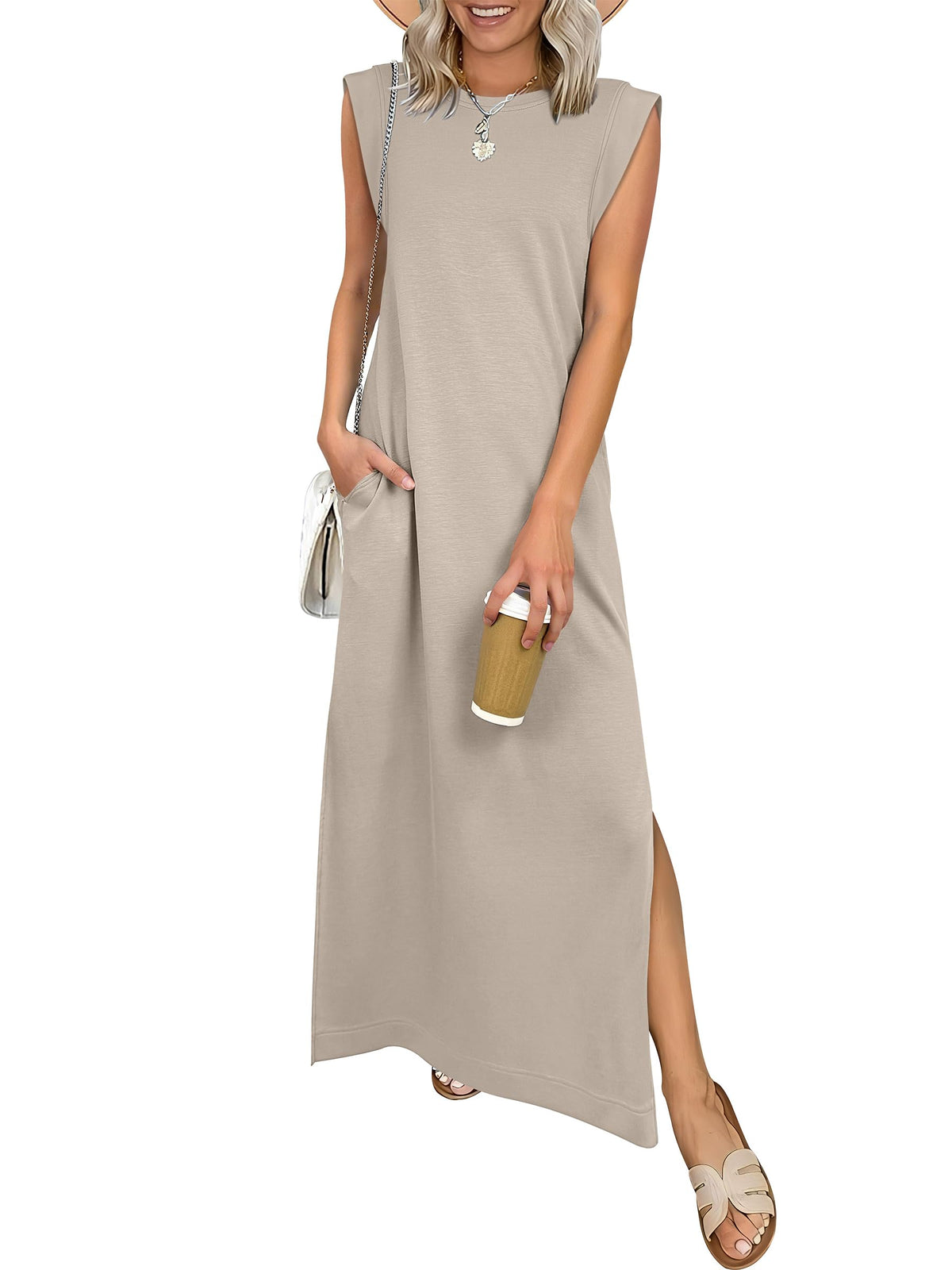 ANRABESS Womens Summer Maxi Dresses Wrinkle Free Sundress with Pockets