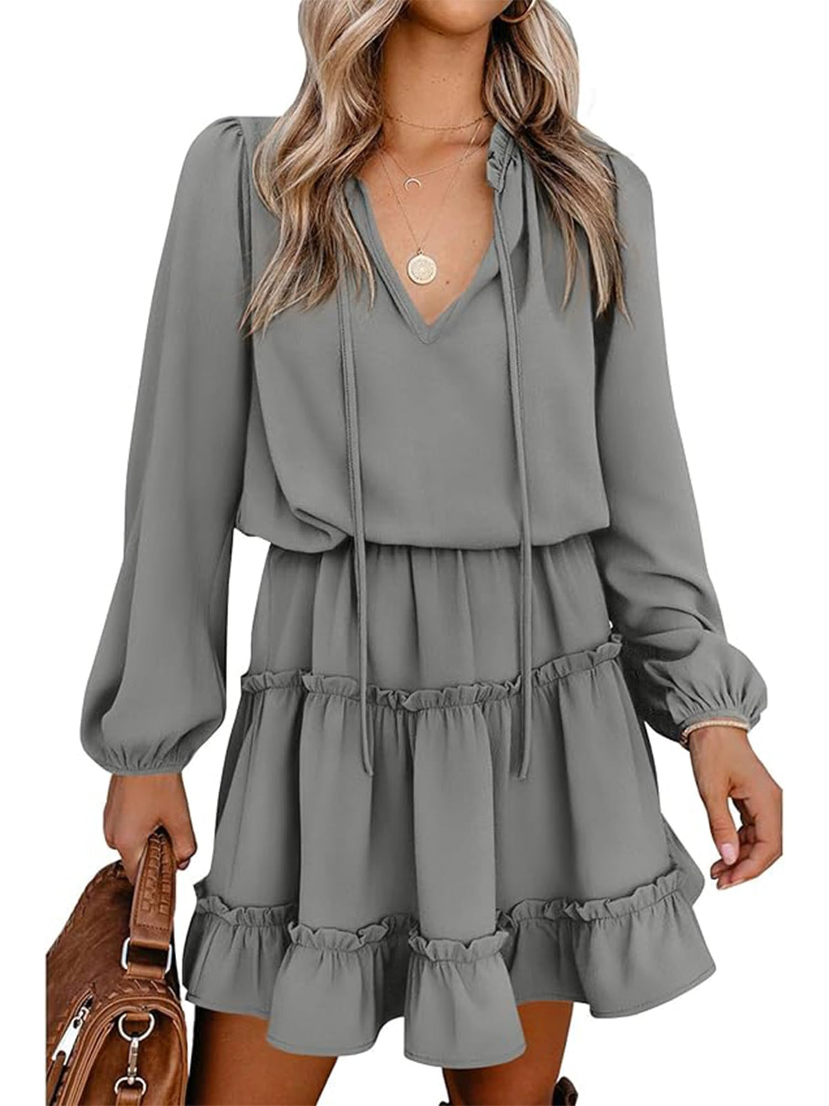 BTFBM Long Sleeve Dress for Women Fall 2026