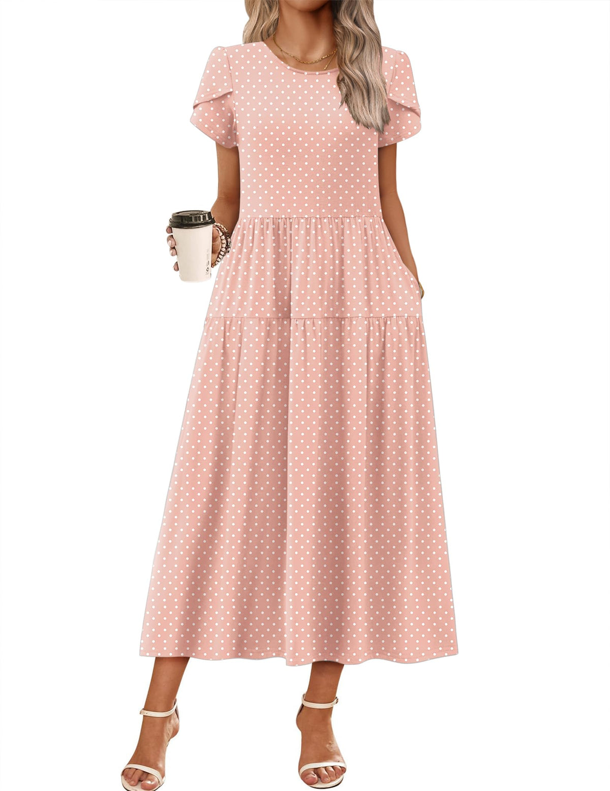 Zeagoo Summer Dresses for Women 2026 Maxi Bohemian Short Sleeve Long Dress