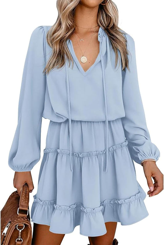 BTFBM Long Sleeve Dress for Women Fall 2026