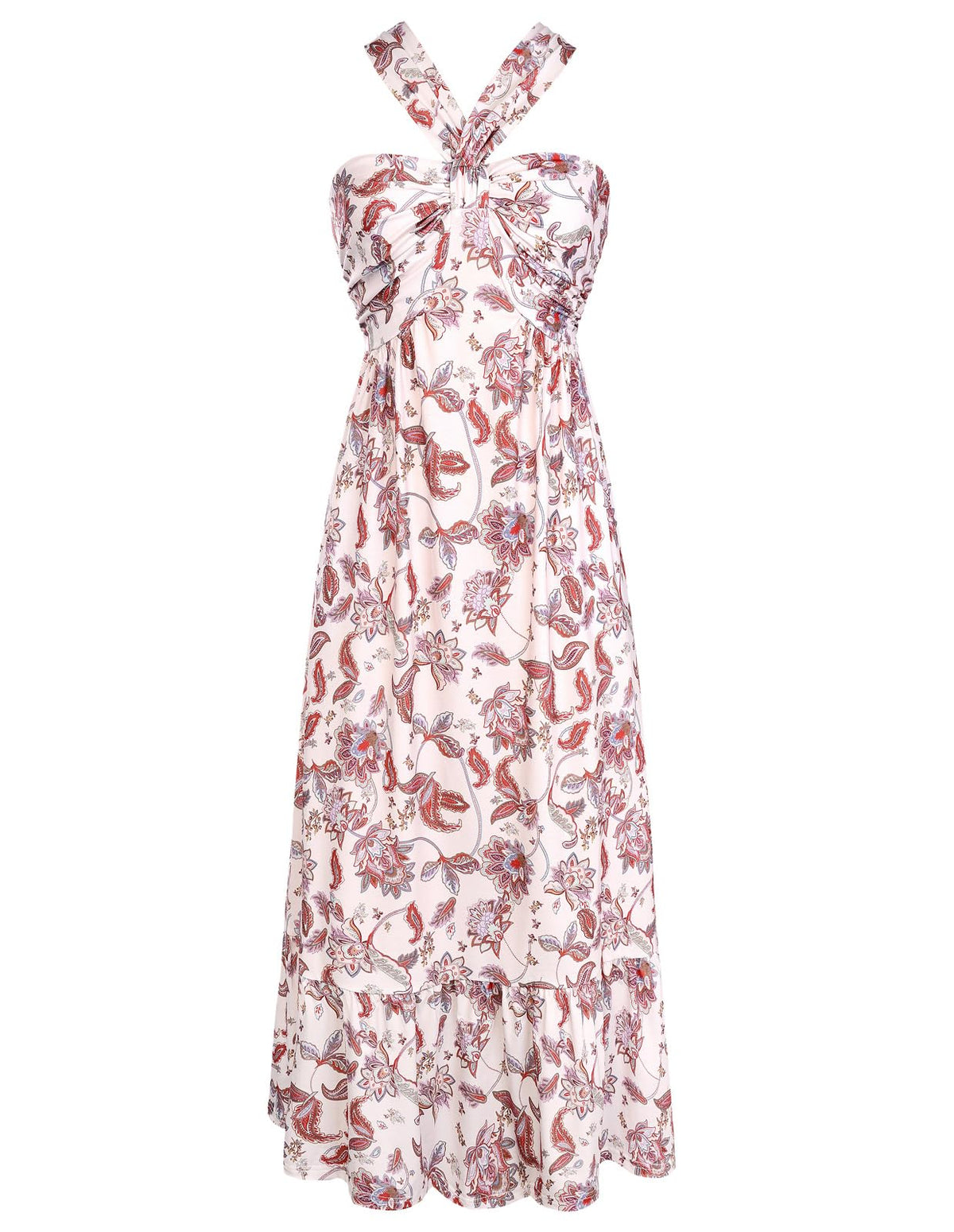 GRACE KARIN Womens Summer Floral Halter Boho Maxi Dresses