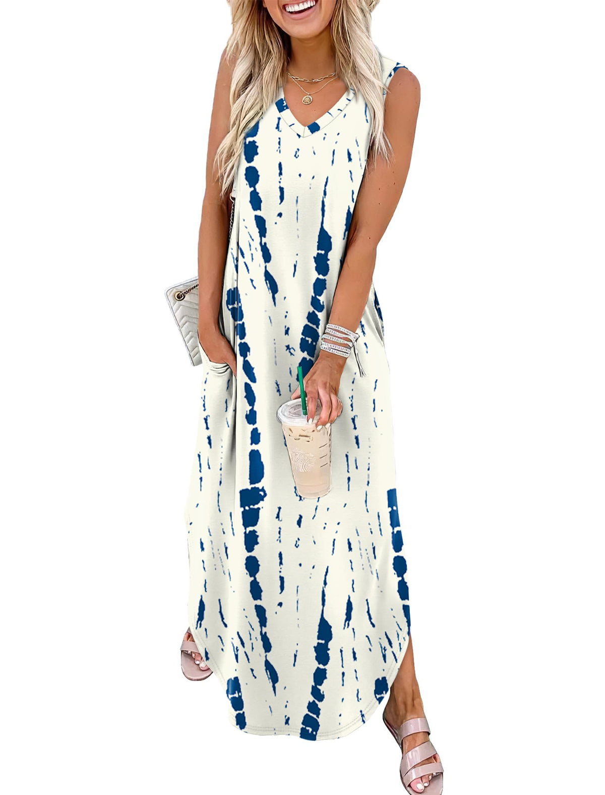 Sampeel Summer Dresses Maxi Dress Vacation Beach Sundresses 2025 with Pockets