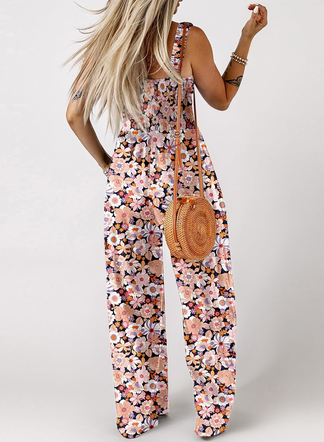 Dokotoo Women's Loose Overalls Jumpsuits One Piece Sleeveless Rompers