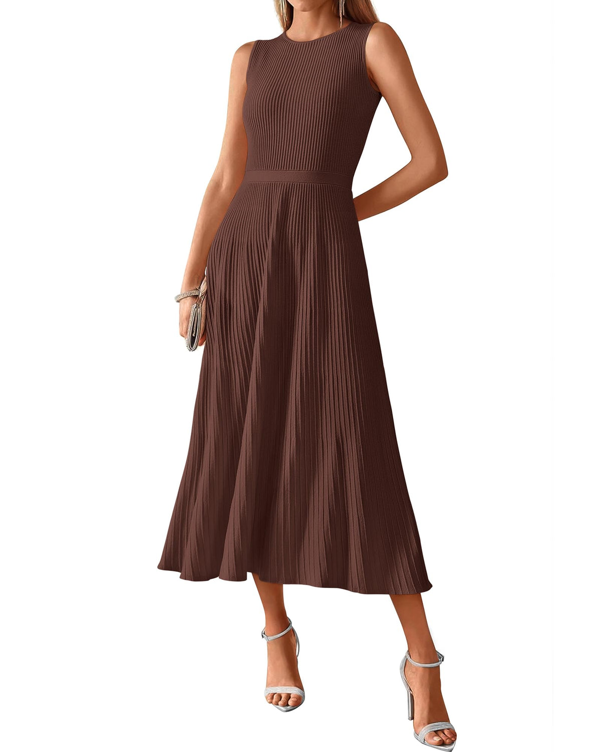 BTFBM Women Midi Bodycon Tank Dress