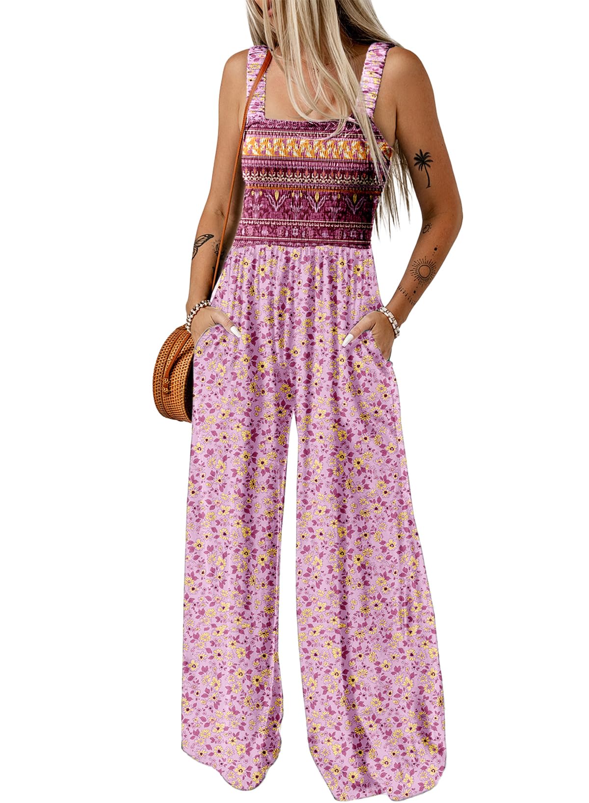 Dokotoo Women's Loose Overalls Jumpsuits One Piece Sleeveless Rompers