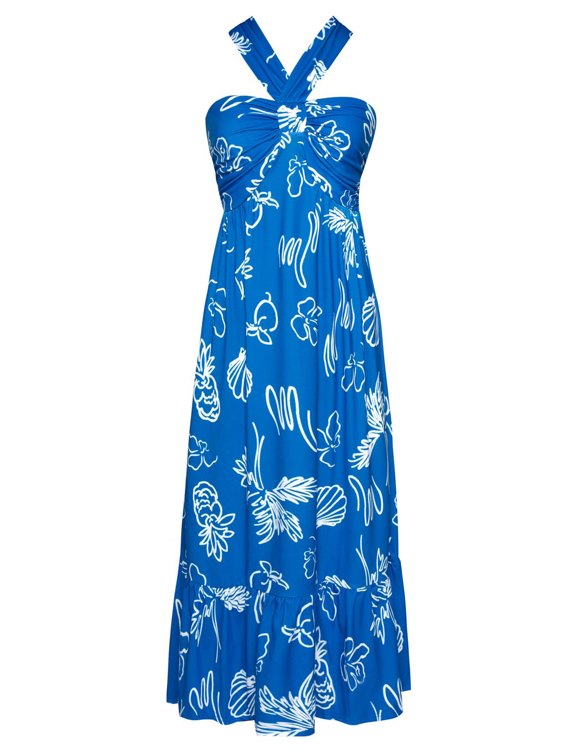 GRACE KARIN Womens Summer Floral Halter Boho Maxi Dresses