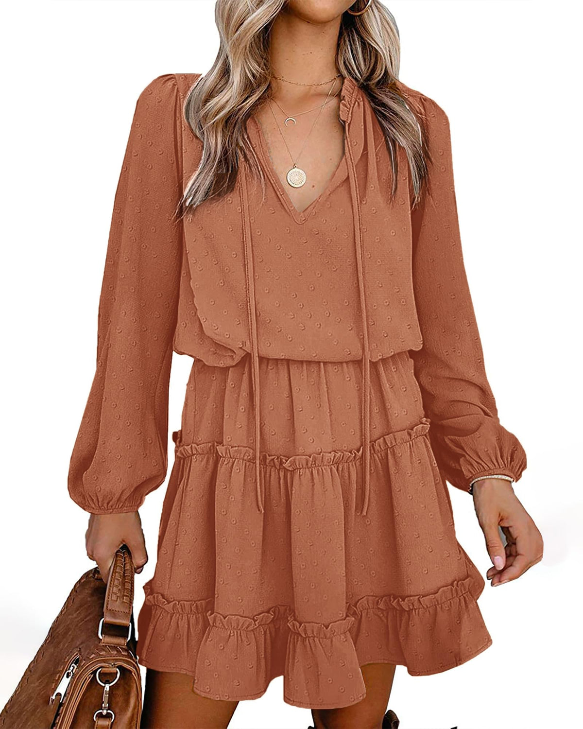 BTFBM Long Sleeve Dress for Women Fall 2026