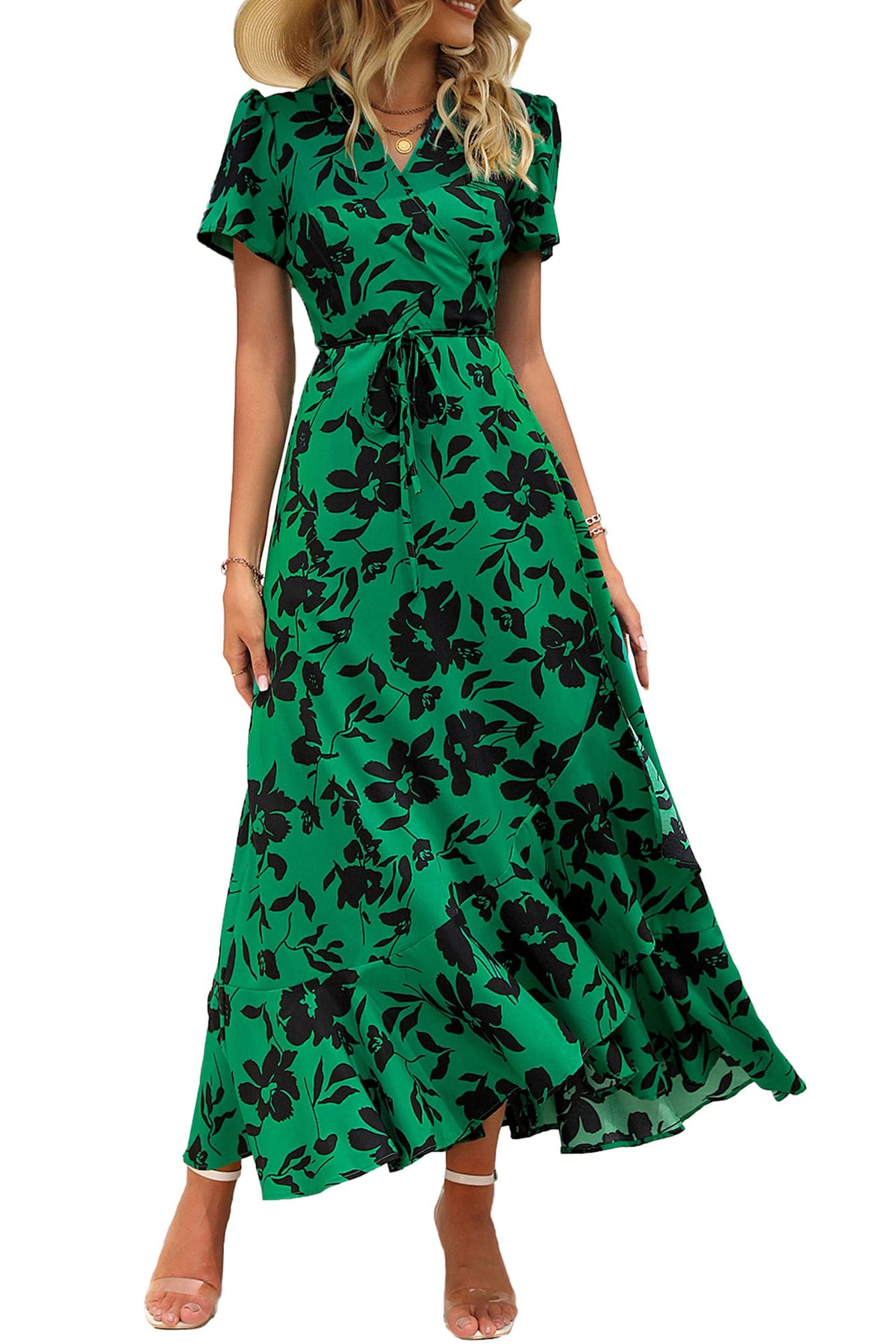 PRETTYGARDEN Women's Boho Floral Summer Maxi Dresses