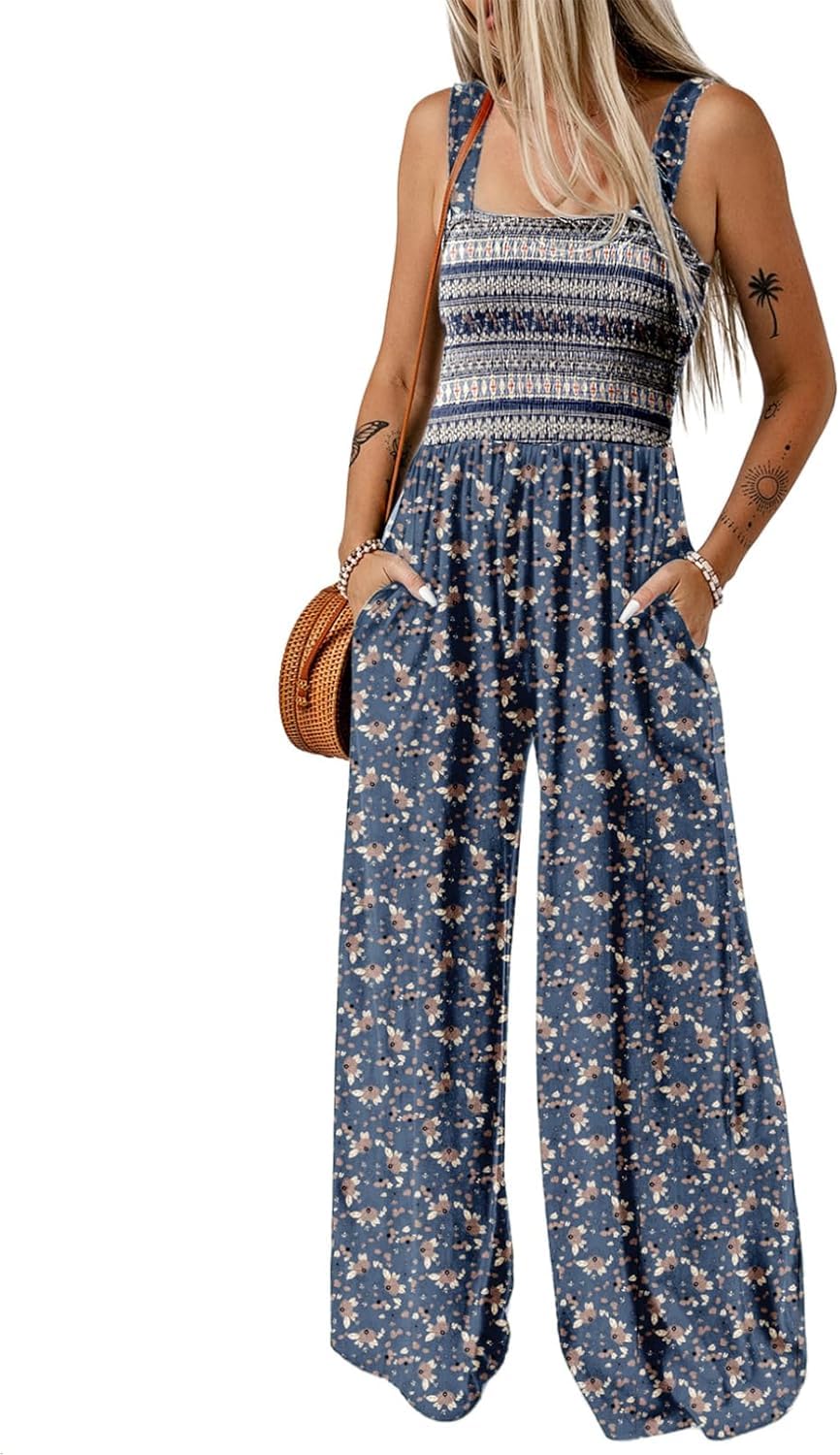 Dokotoo Women's Loose Overalls Jumpsuits One Piece Sleeveless Rompers