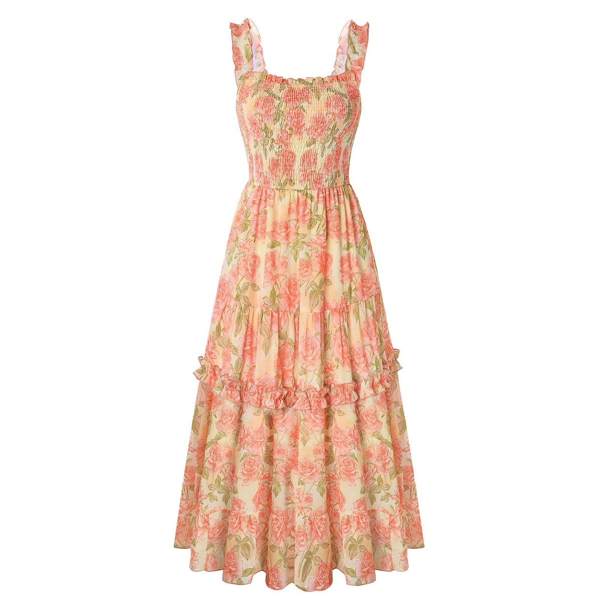 Scarlet Darkness Floral Dress for Women 2026 Summer Dress Flowy Sundress