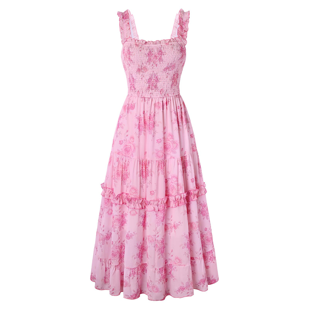 Scarlet Darkness Floral Dress for Women 2026 Summer Dress Flowy Sundress