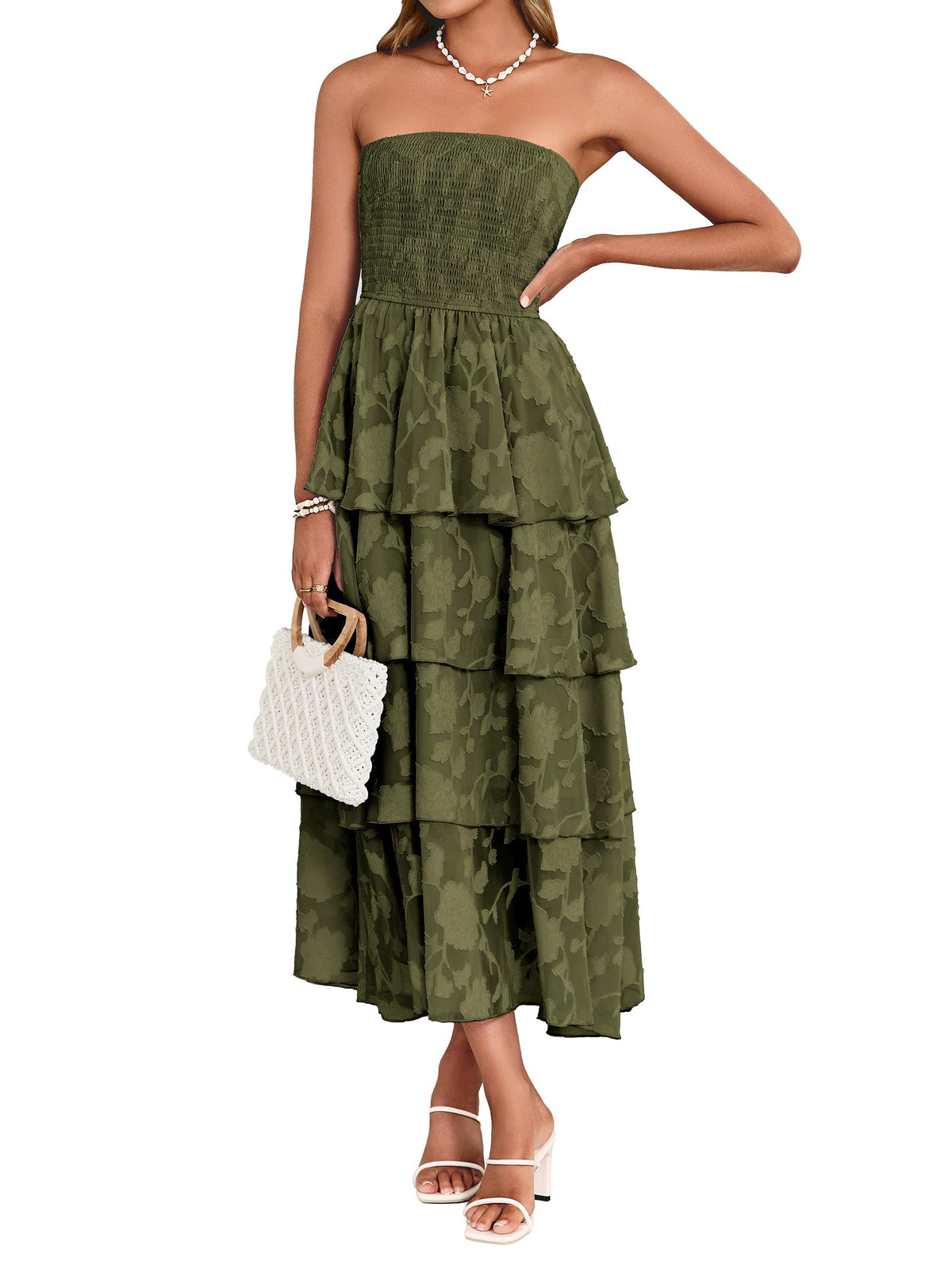 Simplee Womens Maxi Boho Floral Strpless Wedding Guest Beach Long Dress