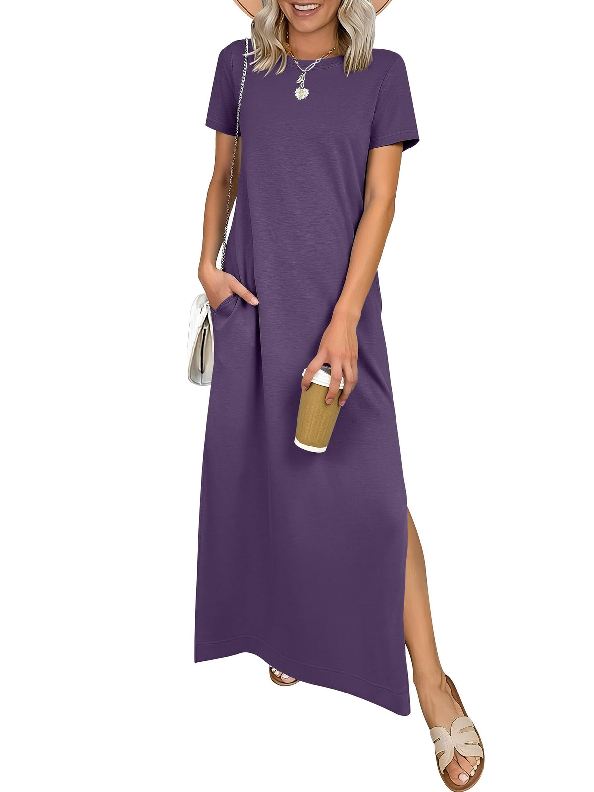 ANRABESS Womens Summer Maxi Dresses Wrinkle Free with Pockets