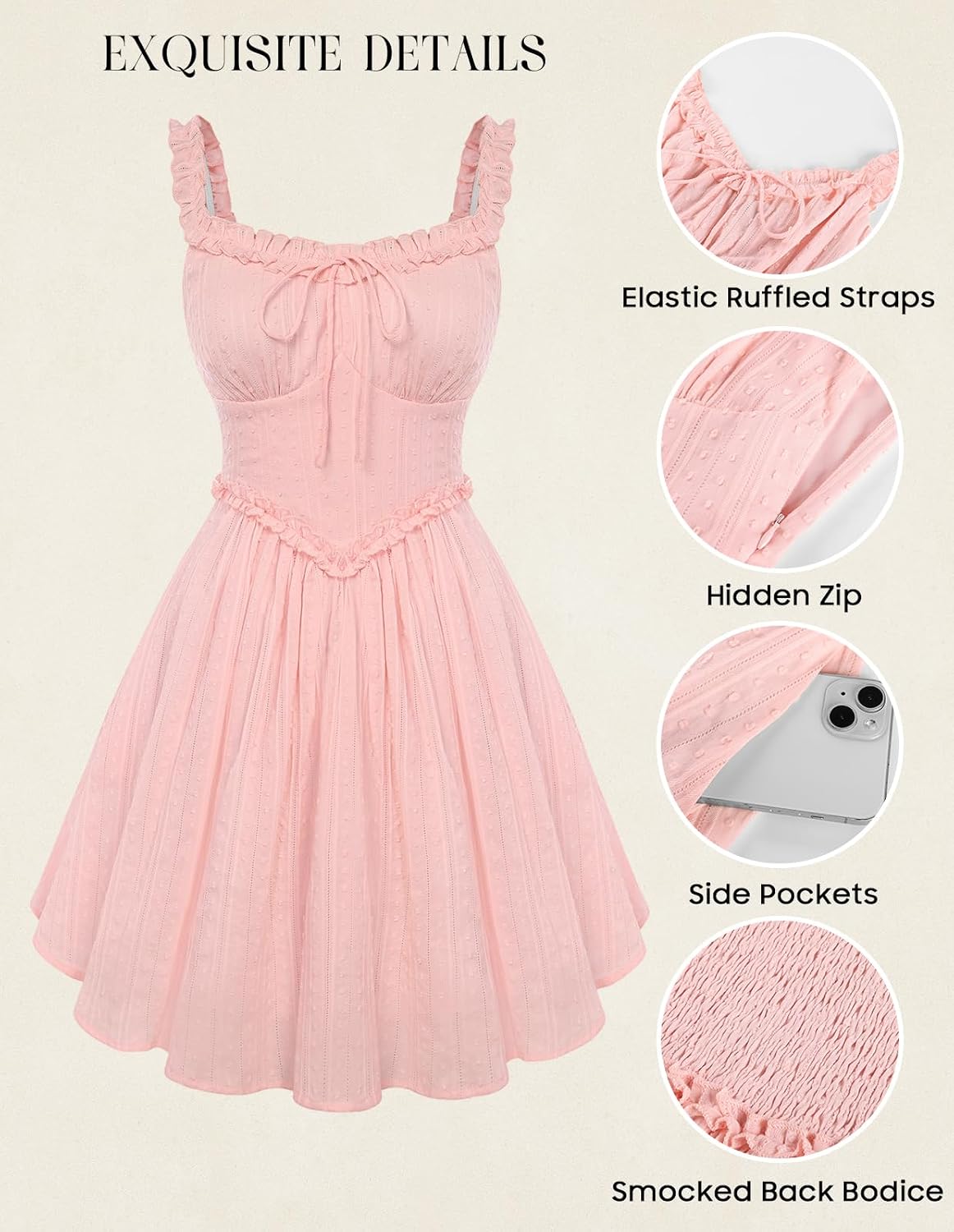 Scarlet Darkness Women Summer Corset Dress Homecoming Cotton Mini Sundress