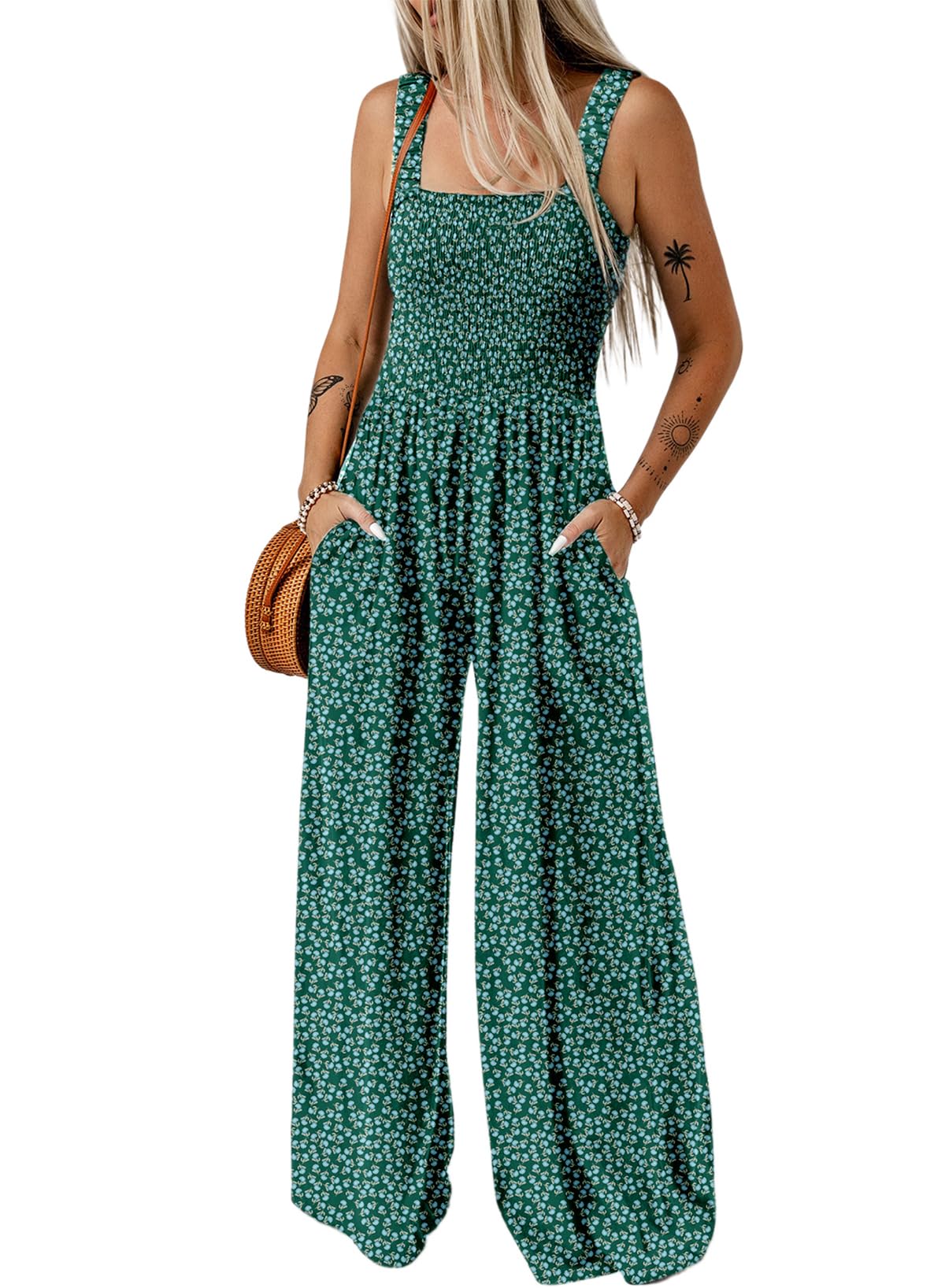 Dokotoo Women's Loose Overalls Jumpsuits One Piece Sleeveless Rompers