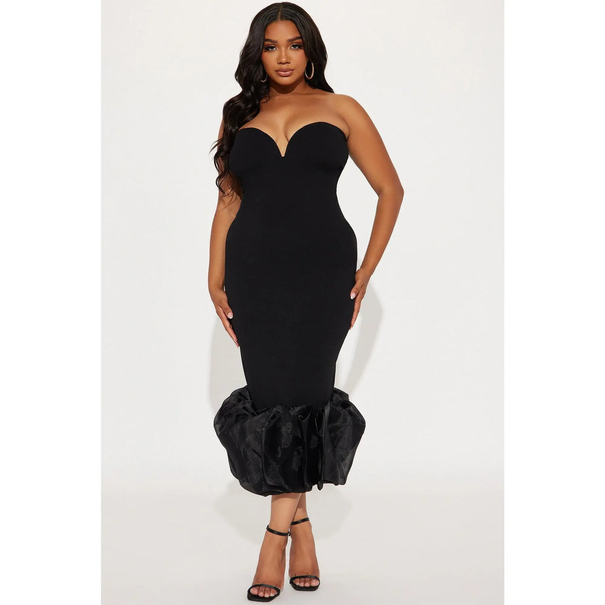 Monte Carlo Nights Midi Dress - Black
